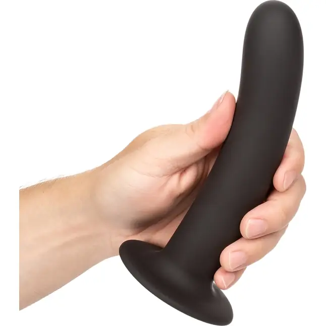 Черный силиконовый анальный стимулятор 7” Smooth Probe - 17,75 см. Фотография 2.