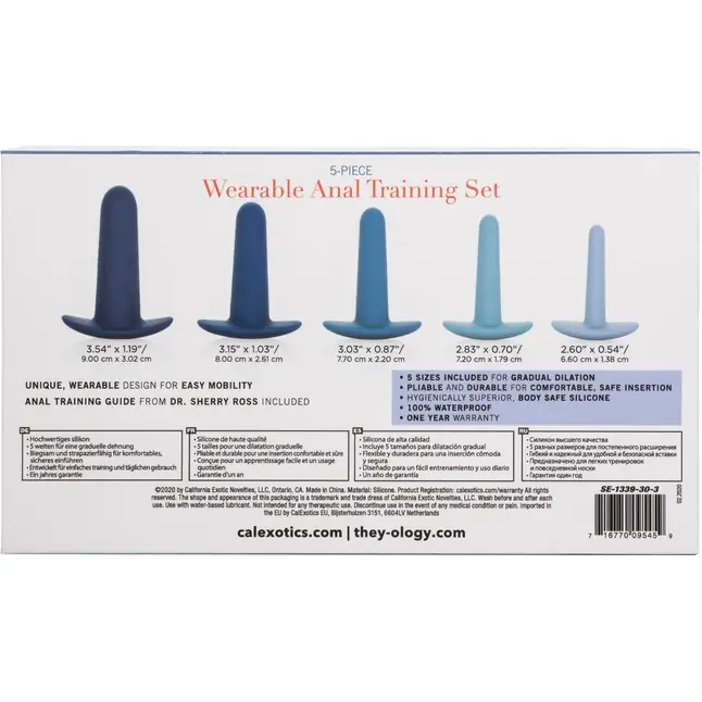 Набор из 5 анальных расширителей They-ology 5-Piece Wearable Anal Training Set. Фотография 9.