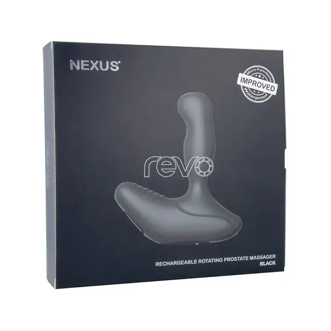 Черный вибромассажер простаты с вращающейся головкой Nexus Revo 2. Фотография 3.