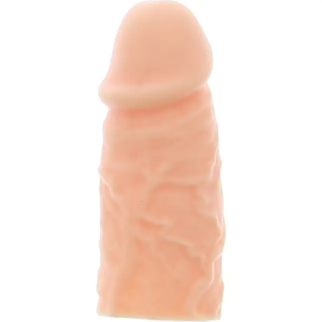 Телесная реалистичная насадка на пенис SUPER STRETCH EXTENDER 4INCH - 10 см - RealStuff