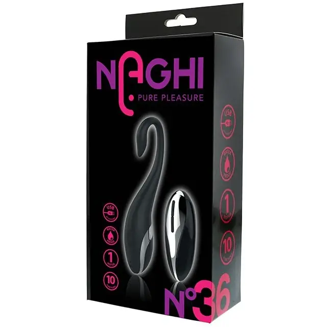Черное виброяйцо NAGHI NO.36 RECHARGEABLE REMOTE EGG - Naghi by Tonga. Фотография 4.