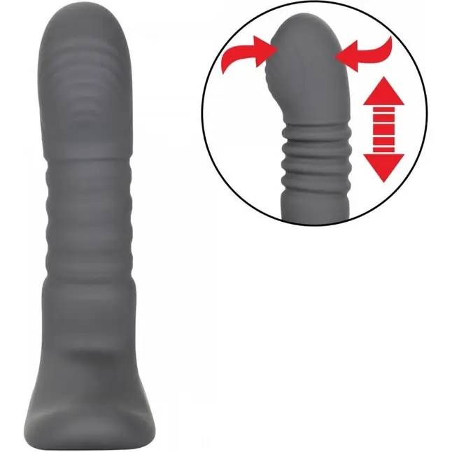 Серый массажер простаты Thrusting Rotator Probe - 11,25 см - Eclipse. Фотография 5.
