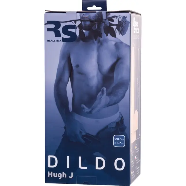Телесный фаллоимитатор Hugh - 20,5 см - RealStick Silicone. Фотография 5.