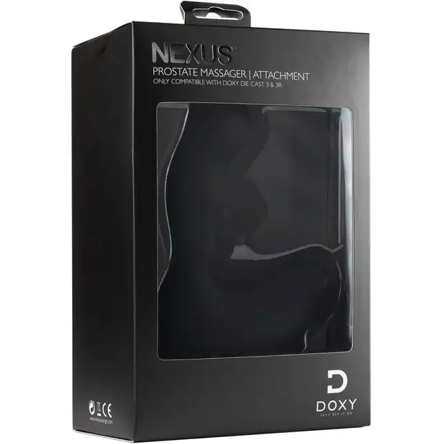 Черная насадка на вибратор Doxy для массажа простаты Prostate Massager. Фотография 4.