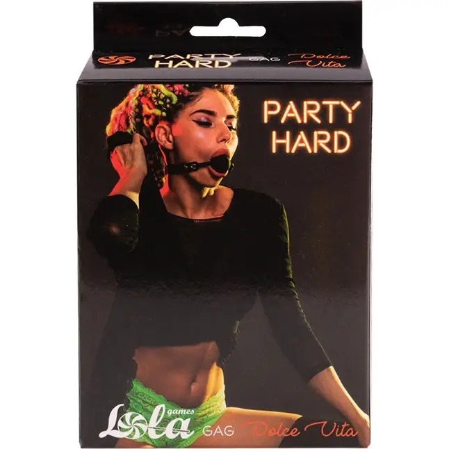 Черный силиконовый кляп-шар Dolce Vita - Party Hard. Фотография 4.
