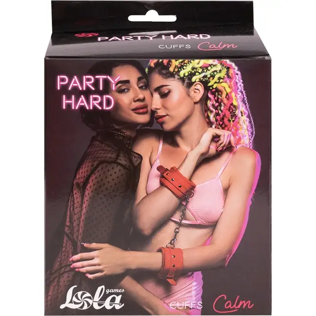 Красные наручники Calm - Party Hard. Фотография 3.