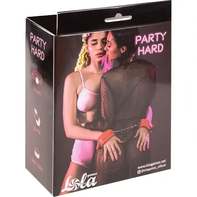 Красные наручники Calm - Party Hard. Фотография 4.