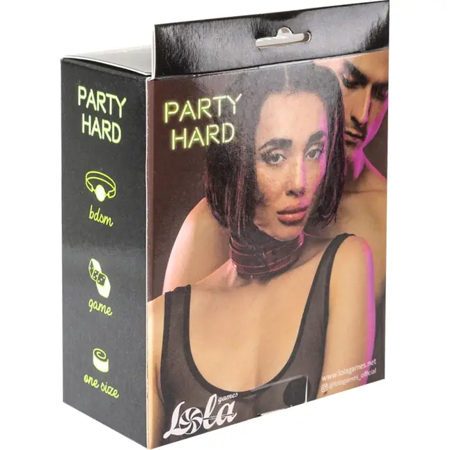 Бордовый ошейник Eccentric - Party Hard. Фотография 5.