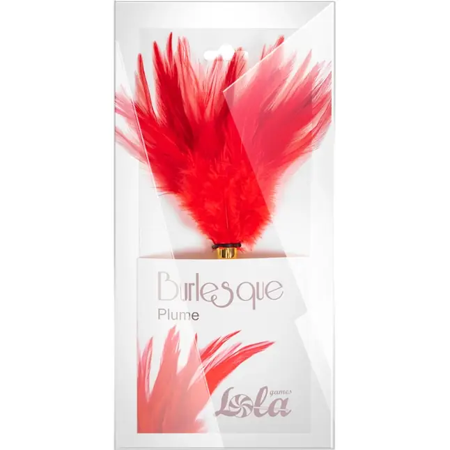 Красный перьевой тиклер Plume - 23 см - Burlesque. Фотография 5.
