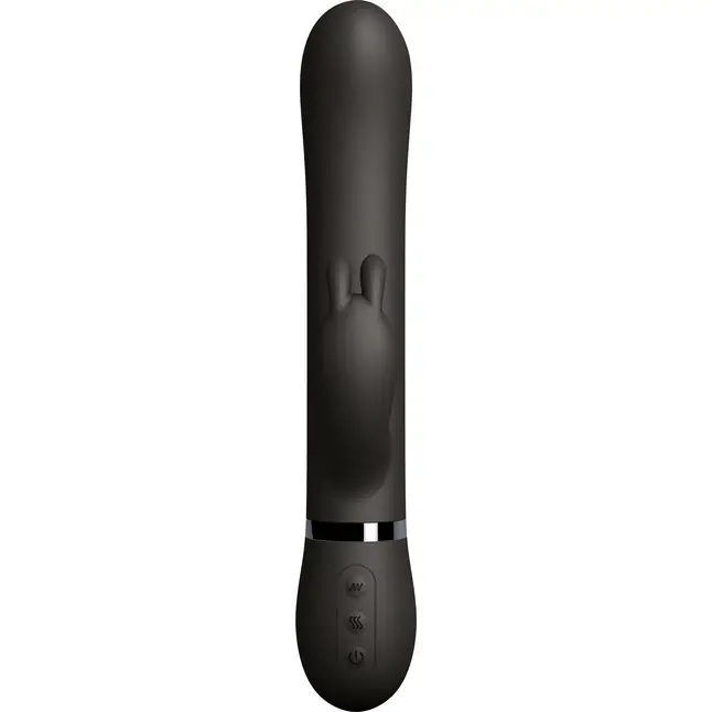 Черный вибромассажер-кролик Kegel Rabbit с браслетом - 22,5 см - Sexercise. Фотография 2.