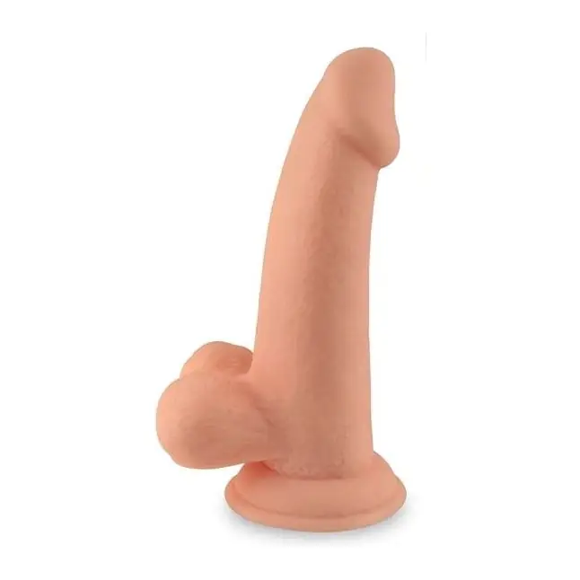 Телесный фаллоимитатор 6 Dong with Balls - 14 см