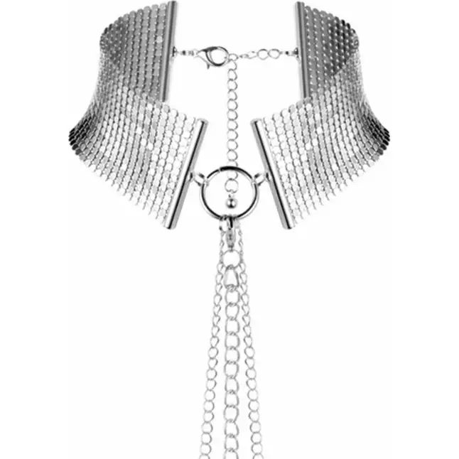 Серебристый ошейник с цепочками Desir Metallique Collar. Фотография 2.