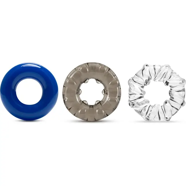 Набор из 3 эрекционных колец Triple Stretch 3 Pack Cock Rings - Stay Hard. Фотография 2.
