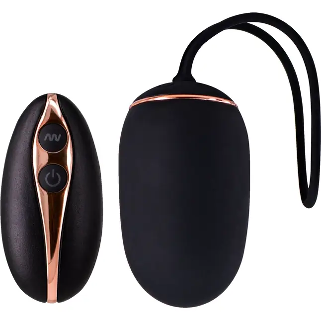 Черное виброяйцо с пультом ДУ LUXURY POWER REMOTE BULLET