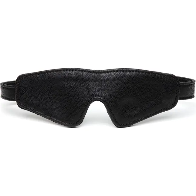 Черная плотная маска на глаза Bound to You Faux Leather Blindfold - Fifty Shades of Grey