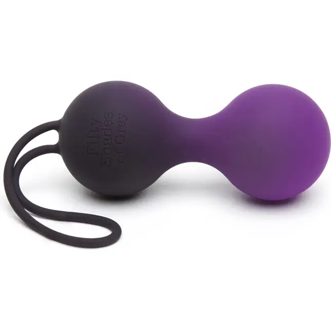 Черные, меняющие цвет вагинальные шарики Inner Goddess Colour-Changing Jiggle Balls 90g - Fifty Shades of Grey. Фотография 4.