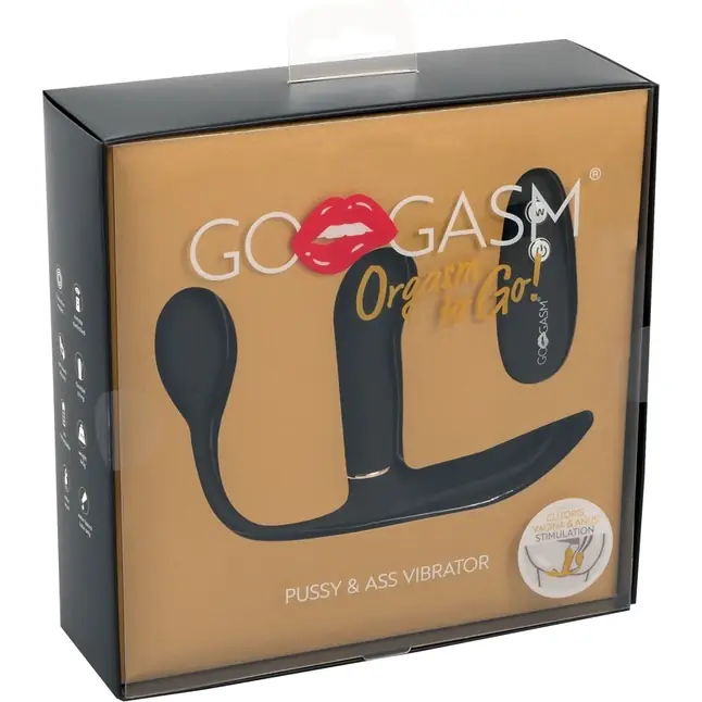Черный вибромассажёр Go Gasm. Фотография 9.