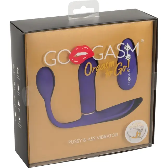 Фиолетовый вибромассажёр Go Gasm. Фотография 9.