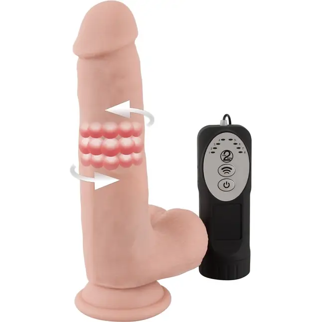 Телесный вибратор-ротатор Medical Silicone Rotating Vibrator - 20 см - You2Toys. Фотография 2.
