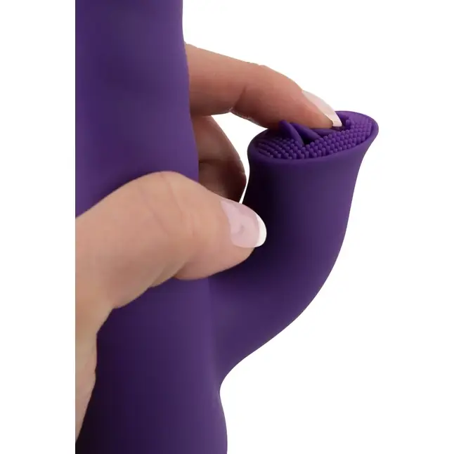 Фиолетовый вибратор-ротатор Thrusting Rotating - 24,7 см - Sweet Smile. Фотография 7.