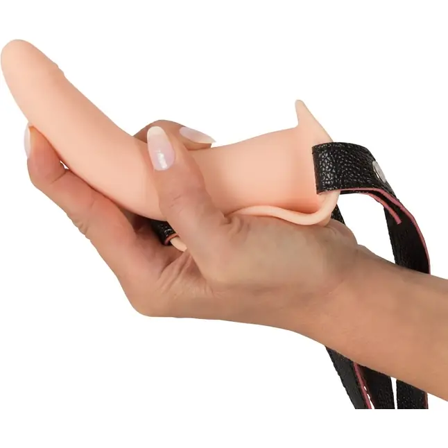 Телесный поясной страпон с вибрацией Vibrating Strap-On - 15,7 см - You2Toys. Фотография 6.