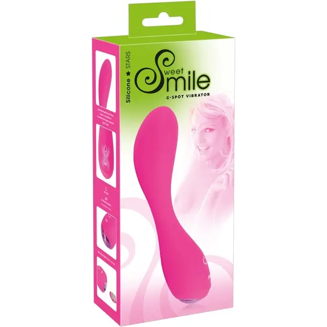 Розовый силиконовый вибратор G-Punkt-Vibrator - 16,7 см - Sweet Smile. Фотография 7.