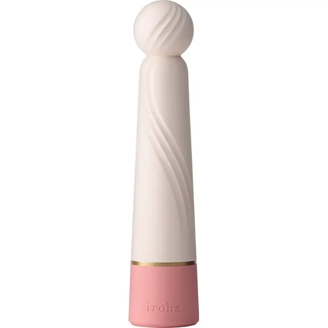 Нежно-розовый вибратор с шаровидной мягкой головкой IROHA Rin Sango - 16 см - IROHA Vibrators