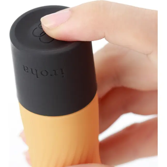 Оранжевый рифленый мини-вибратор IROHA ZEN YUZUCHA - 12,7 см - IROHA Vibrators. Фотография 4.