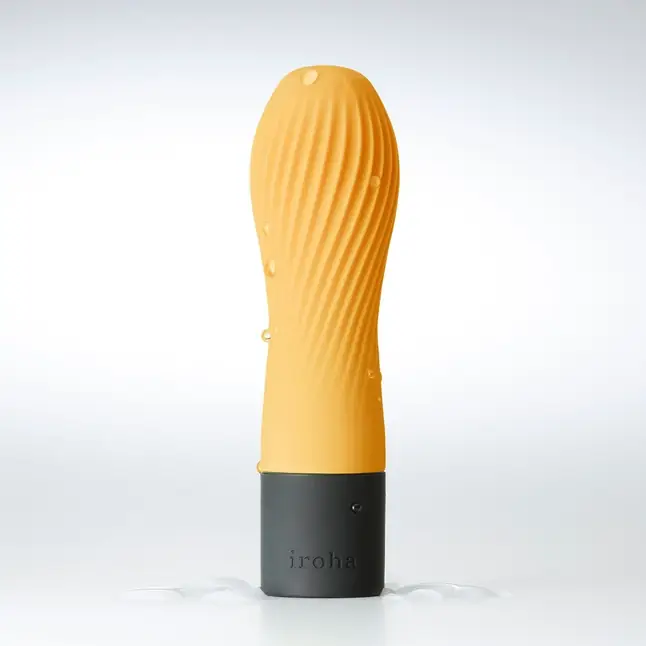 Оранжевый рифленый мини-вибратор IROHA ZEN YUZUCHA - 12,7 см - IROHA Vibrators. Фотография 5.