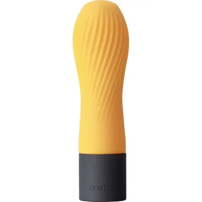 Оранжевый рифленый мини-вибратор IROHA ZEN YUZUCHA - 12,7 см - IROHA Vibrators