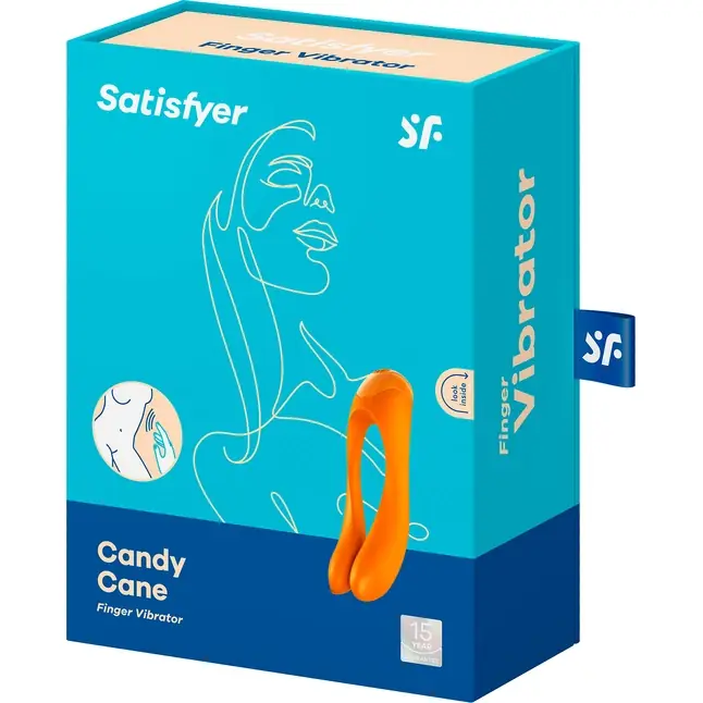 Оранжевый универсальный унисекс вибростимулятор Candy Cane. Фотография 6.