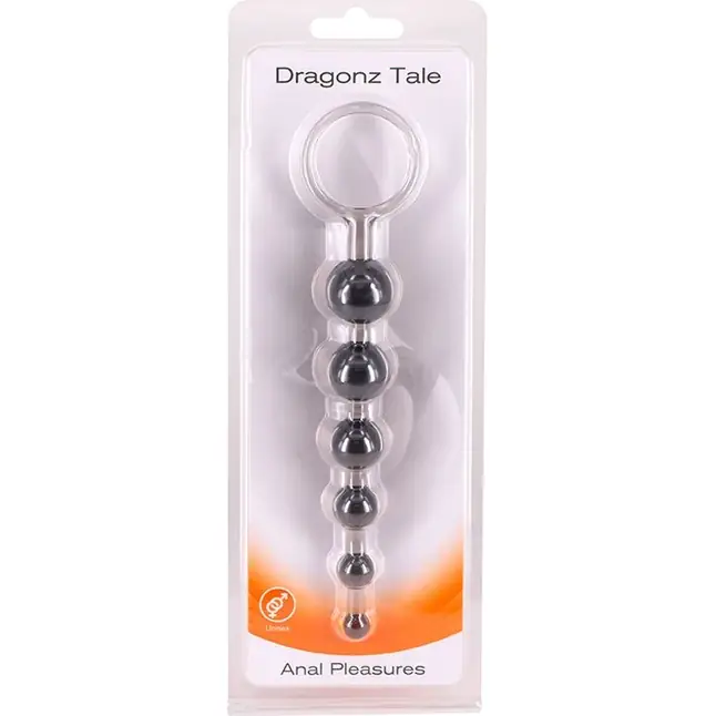Дымчатая анальная цепочка DRAGONZ TALE ANAL - 20 см. Фотография 2.
