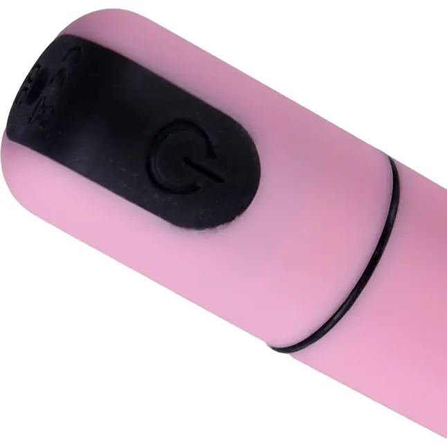 Розовая гладкая коническая вибропуля - 8,5 см. Фотография 3.