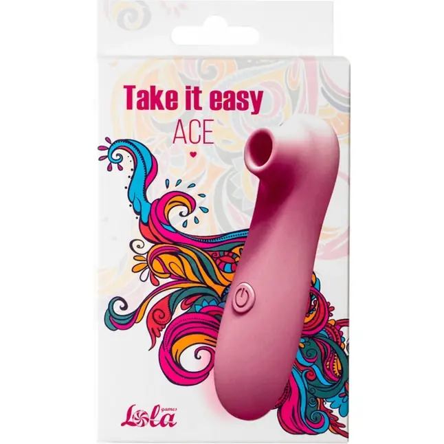 Розовый вакуумный вибростимулятор клитора Ace - Take it easy. Фотография 3.