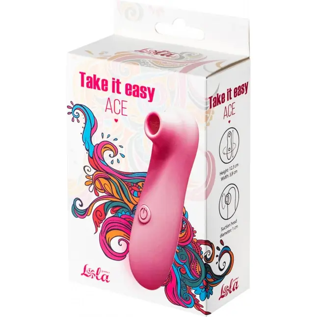 Розовый вакуумный вибростимулятор клитора Ace - Take it easy. Фотография 4.