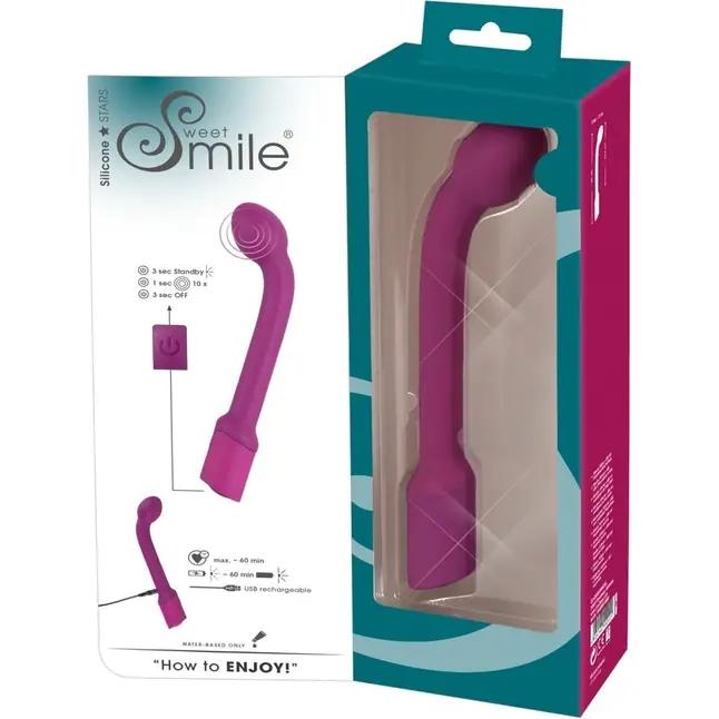 Фиолетовый вибратор G-точки G-SPOT VIBRATOR - 22 см - Sweet Smile. Фотография 9.