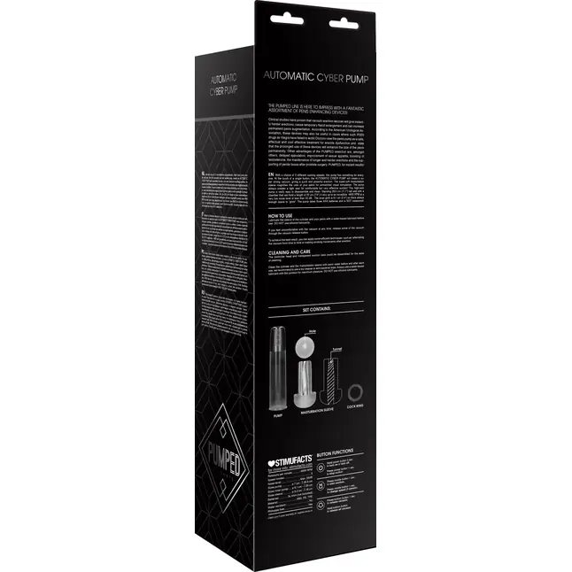 Автоматическая прозрачная вакуумная помпа Automatic Cyber Pump with Masturbation Sleeve - PUMPED. Фотография 10.