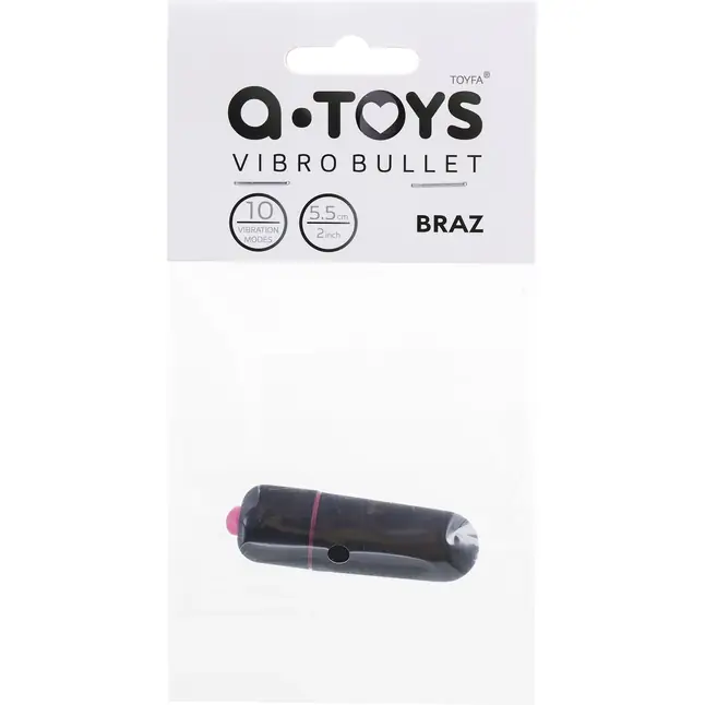 Черная вибропуля A-Toys Braz - 5,5 см. Фотография 6.