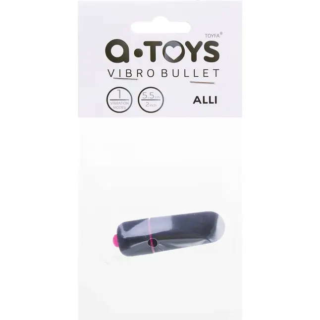 Черная вибропуля A-Toys Alli - 5,5 см. Фотография 6.