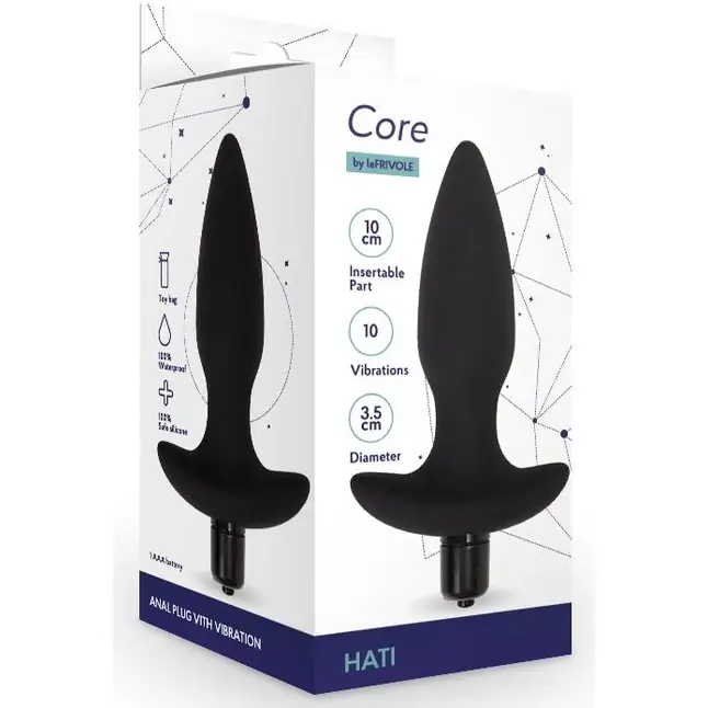 Черная анальная вибропробка Hati - 14,5 см - Core collection. Фотография 2.