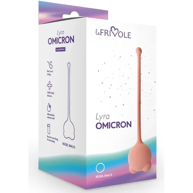 Персиковый вагинальный шарик Omicron - Lyra collection. Фотография 3.