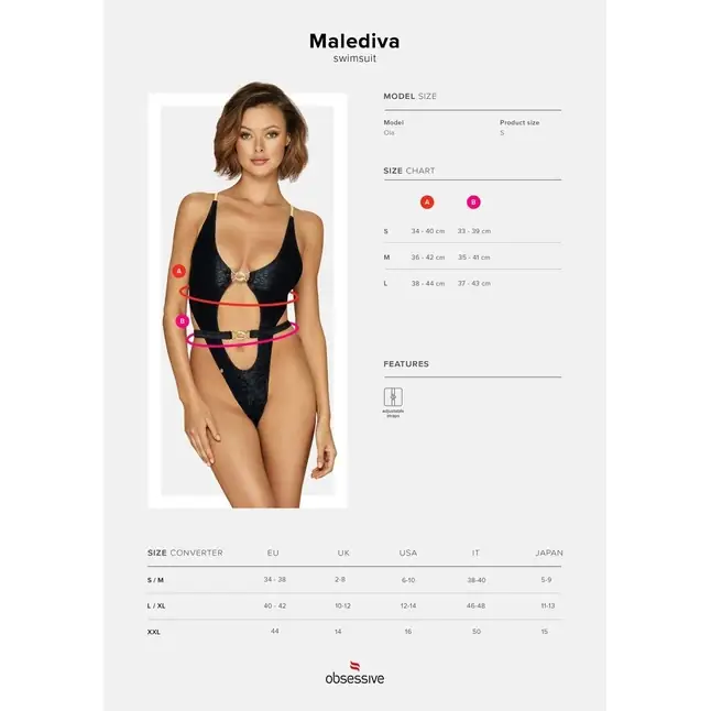 Купальник-монокини Malediva - Swim. Фотография 7.