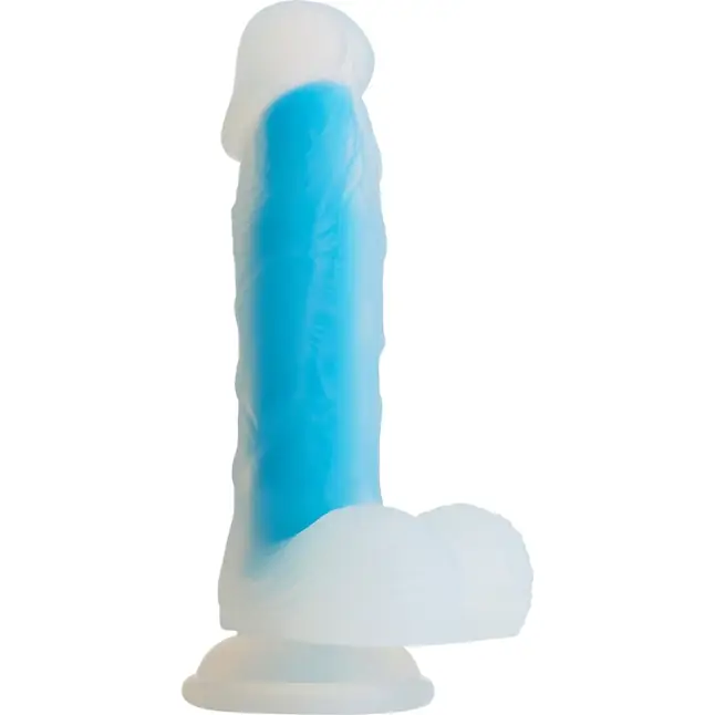 Голубой фаллоимитатор-реалистик So Divine Blue Mamba Dildo - 19 см. Фотография 2.