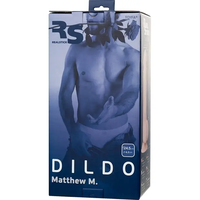 Телесный фаллоимитатор-реалистик Matthew M - 24,5 см - RealStick Silicone. Фотография 7.