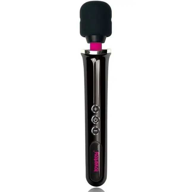 Черный вибростимулятор Training Master Ultra Powerful Rechargeable Body Wand - 30,5 см