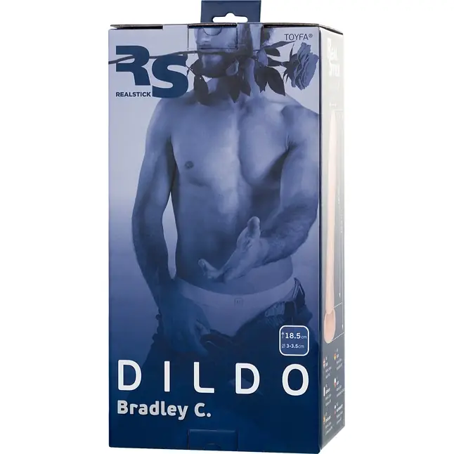 Телесный фаллоимитатор-реалистик Bradley C - 18,5 см - RealStick Silicone. Фотография 7.