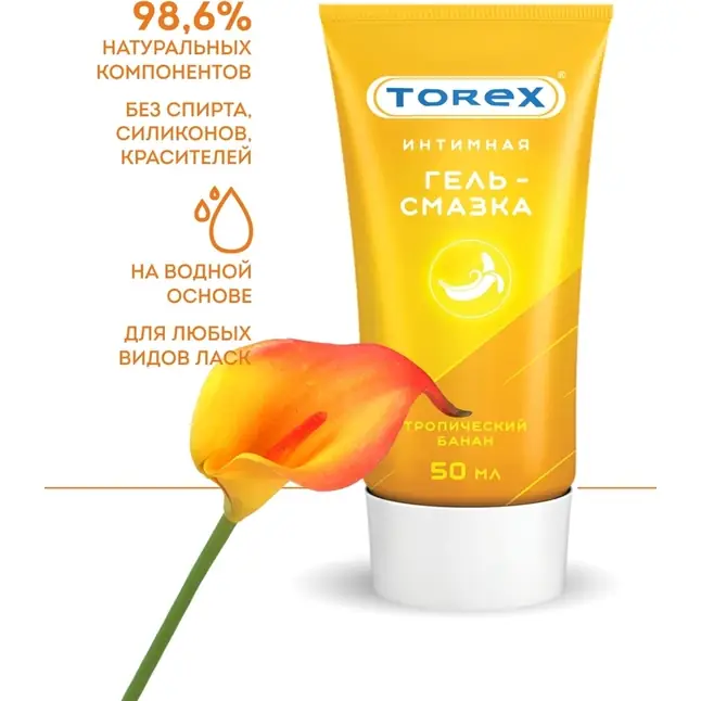 Смазка на водной основе TOREX Тропический банан - 50 мл. Фотография 2.