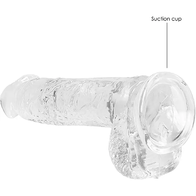 Прозрачный фаллоимитатор Realrock Crystal Clear 6 inch - 17 см - RealRock. Фотография 4.