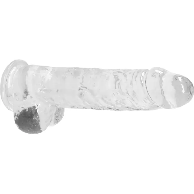 Прозрачный фаллоимитатор Realrock Crystal Clear 9 inch - 25 см - RealRock. Фотография 3.