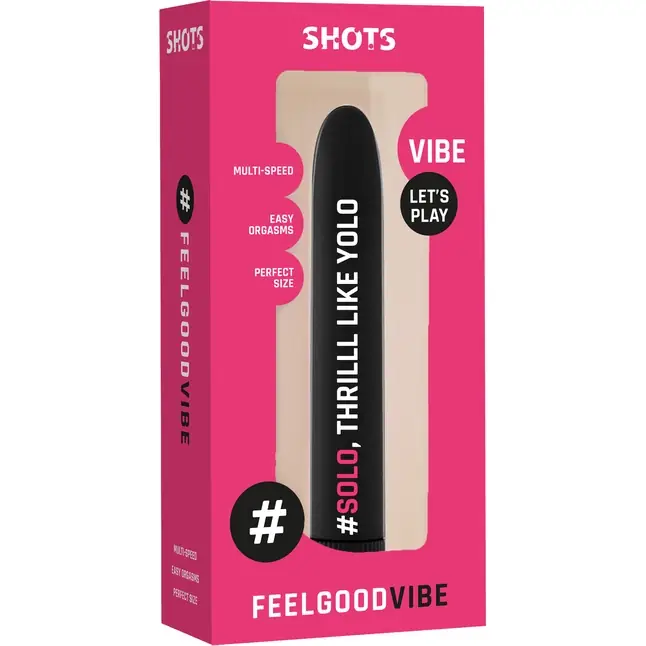 Черный гладкий вибромассажер Feelgood Vibe #Solo - 17,2 см - Feelgood Vibe. Фотография 2.